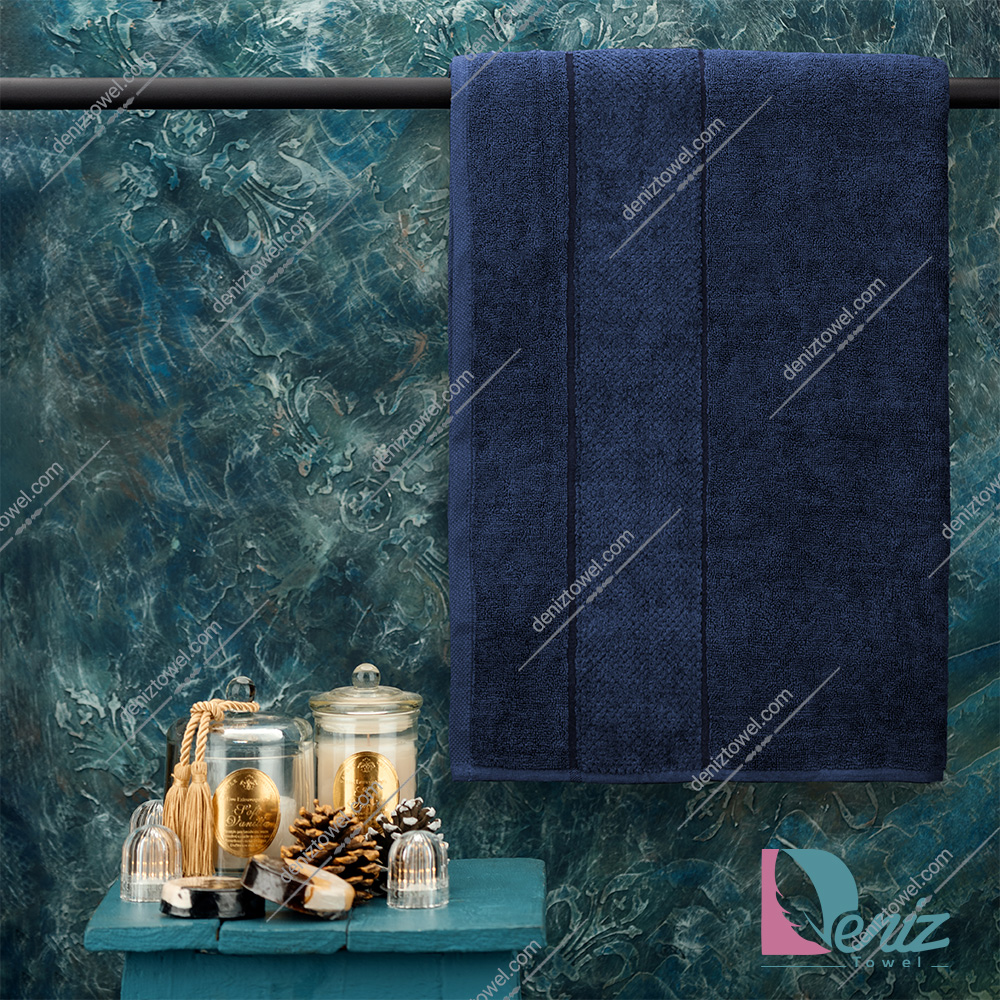 حوله استخری طرح ماکرو رنگ سرمه ای