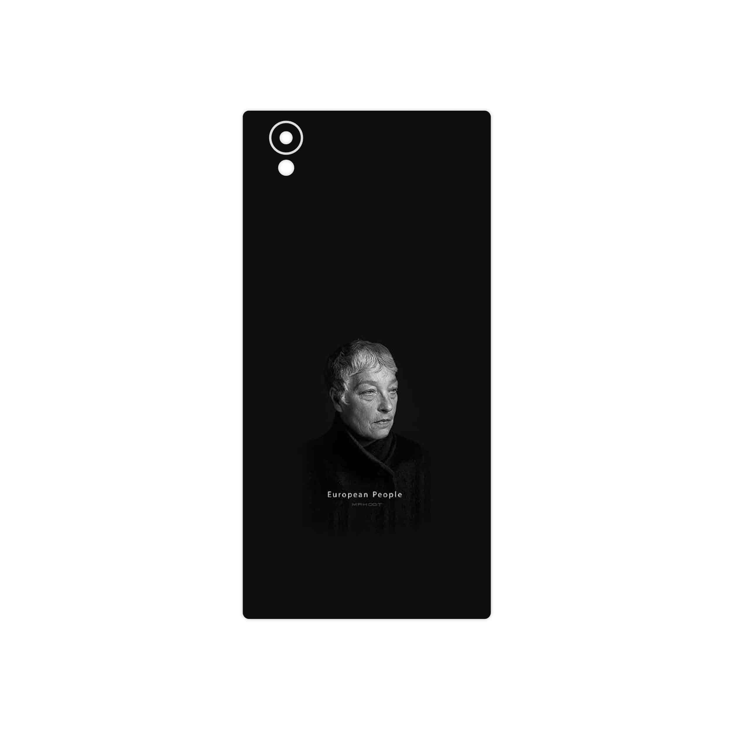 برچسب پوششی ماهوت مدل Portrait of a European Woman مناسب برای گوشی موبایل سونی Xperia L1