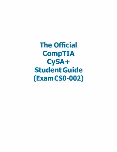 خرید و دانلود نسخه کامل کتاب The Official CompTIA CySA  Student Guide Exam CS0-002