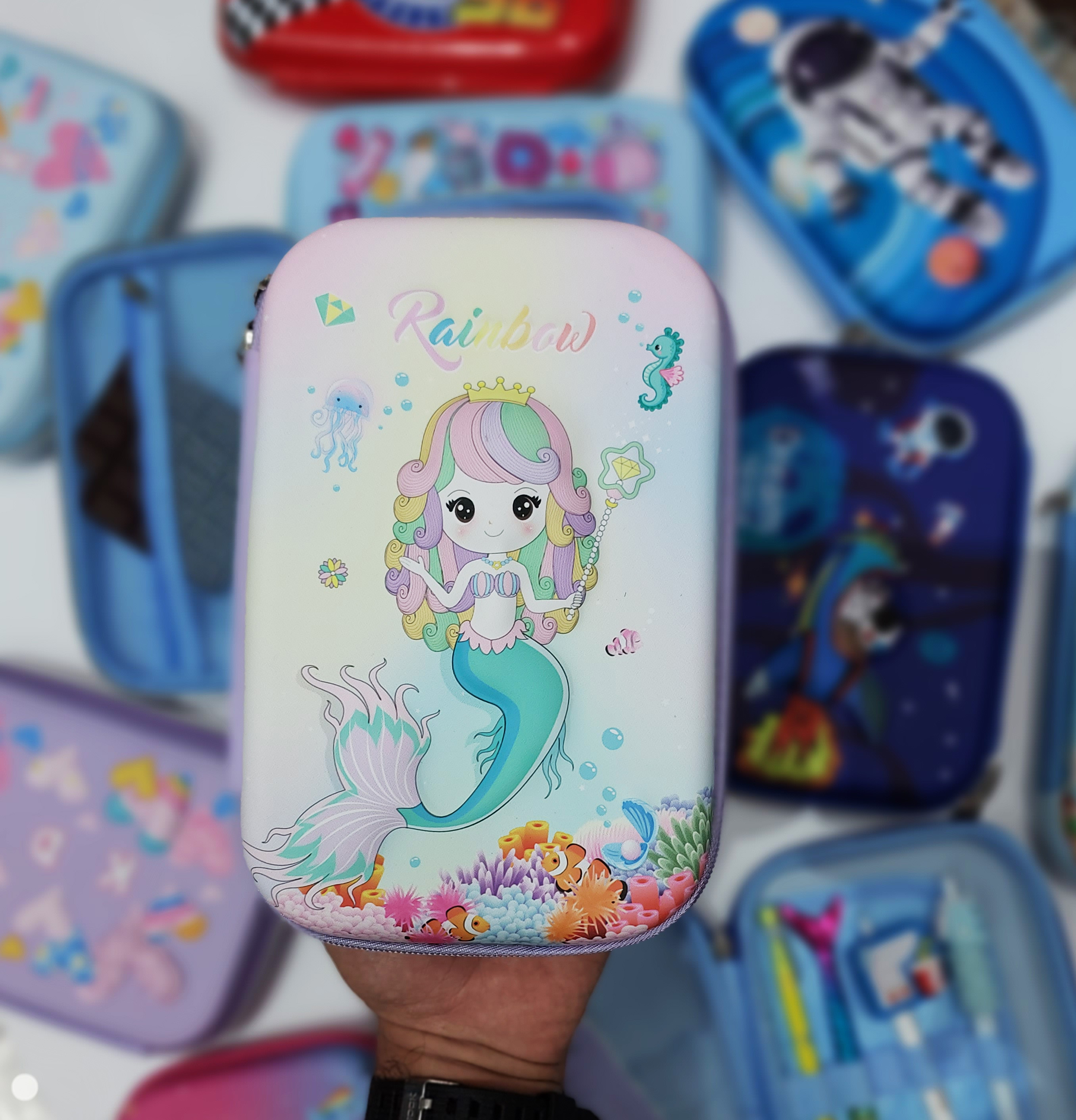 جامدادی کتابی سه بعدی بزرگ طرح پری دریایی و عروس دریایی