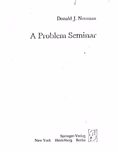 خرید و دانلود نسخه کامل کتاب A Problem Seminar (Problem Books in Mathematics)