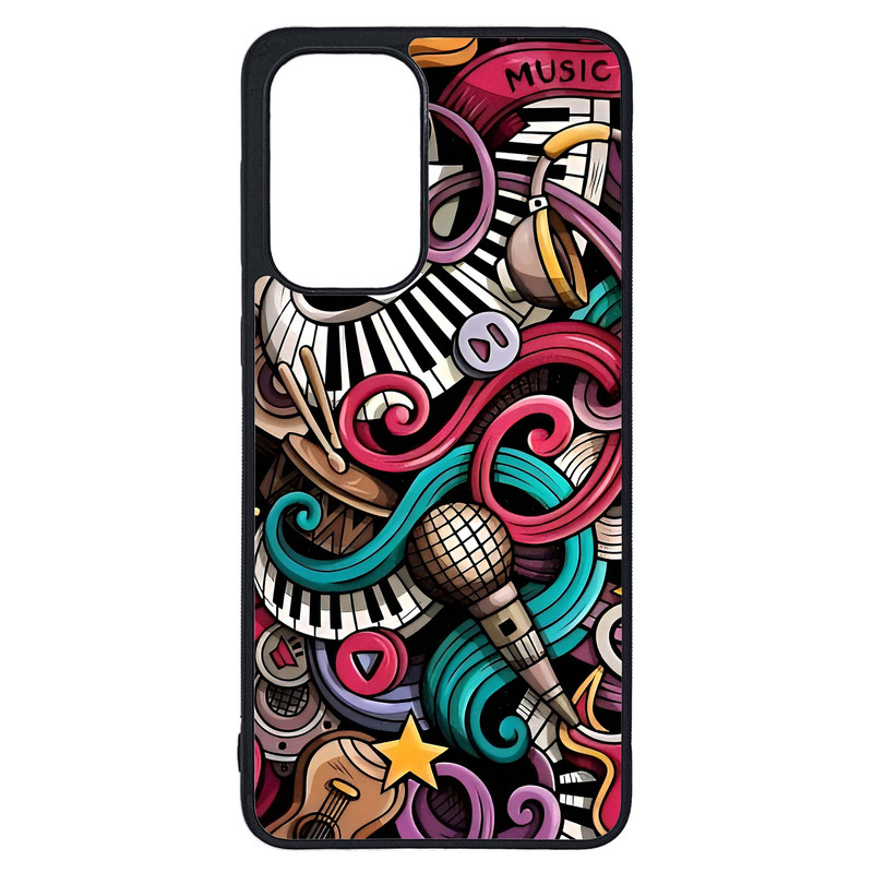 کاور طرح موسیقی کد G-060 مناسب برای گوشی موبایل سامسونگ Galaxy A23 / A23 5G | دیجی قاب دونی