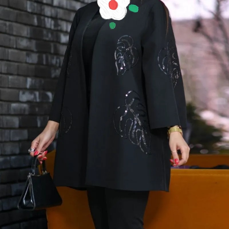 کت مشکی سنگدوزی