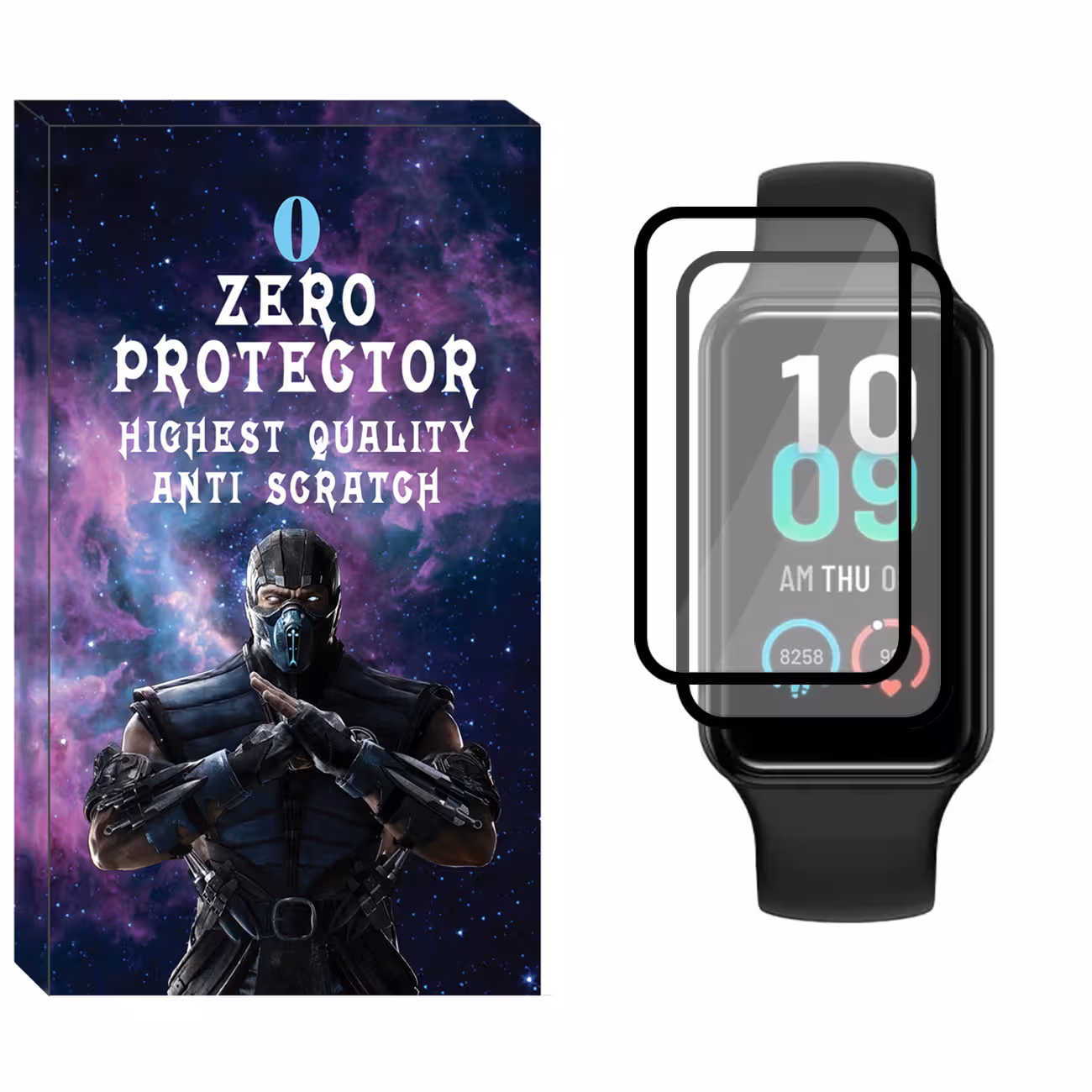 محافظ صفحه نمایش نانو زیرو مدل NZO مناسب برای ساعت هوشمند شیائومی Amazfit Band 7 بسته دو عددی