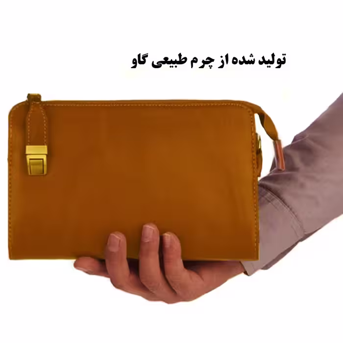 کیف مدارک چرم طبیعی تولید دست ساز در سه رنگ