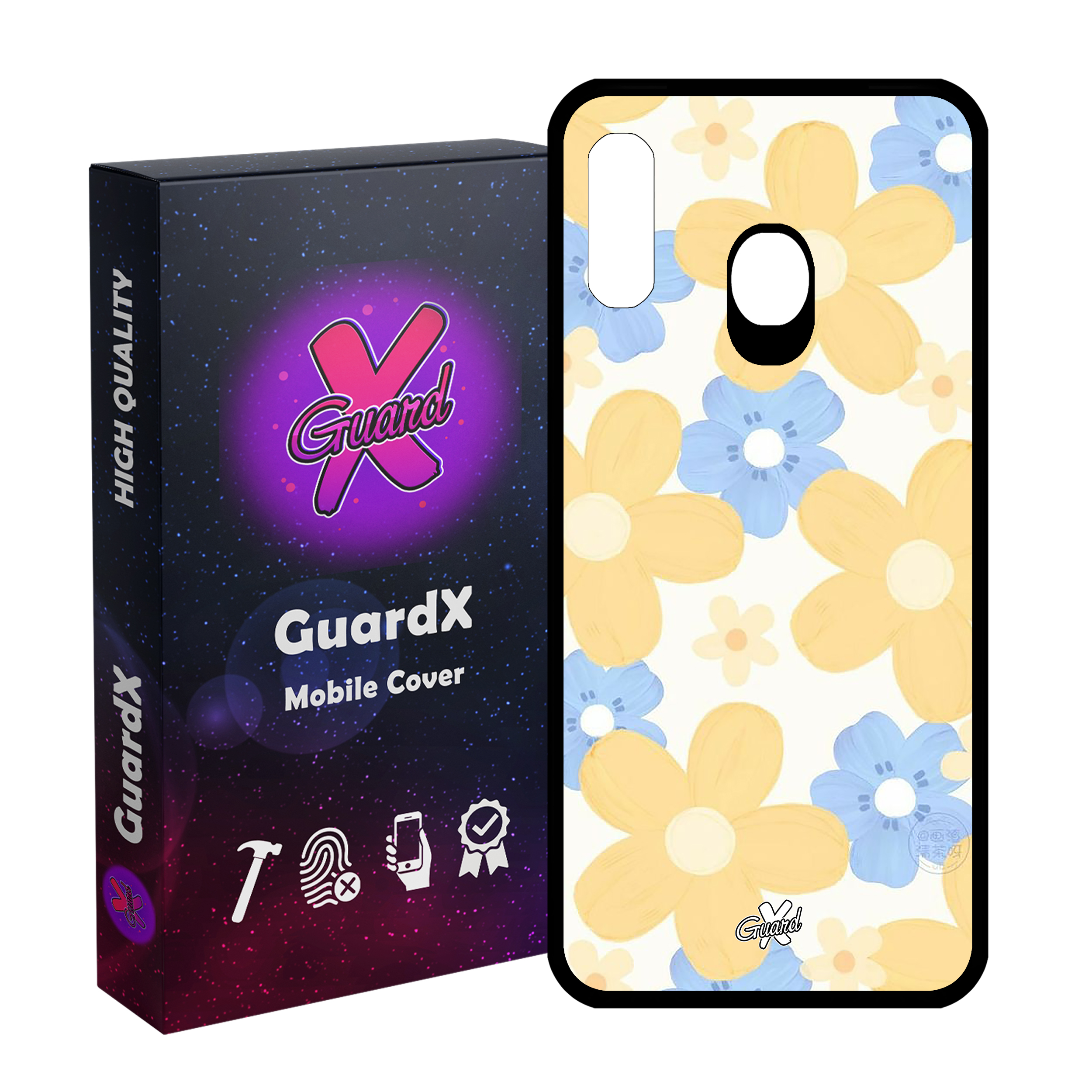 کاور گارد ایکس طرح Flower مدل Glass10539 مناسب برای گوشی موبایل سامسونگ Galaxy A30/A20/M10S