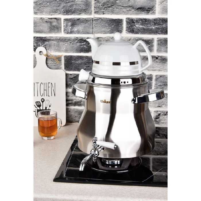 کتری قوری 5/5 لیتر 6 ضلعی شیر دار یونیک کد UN-7255