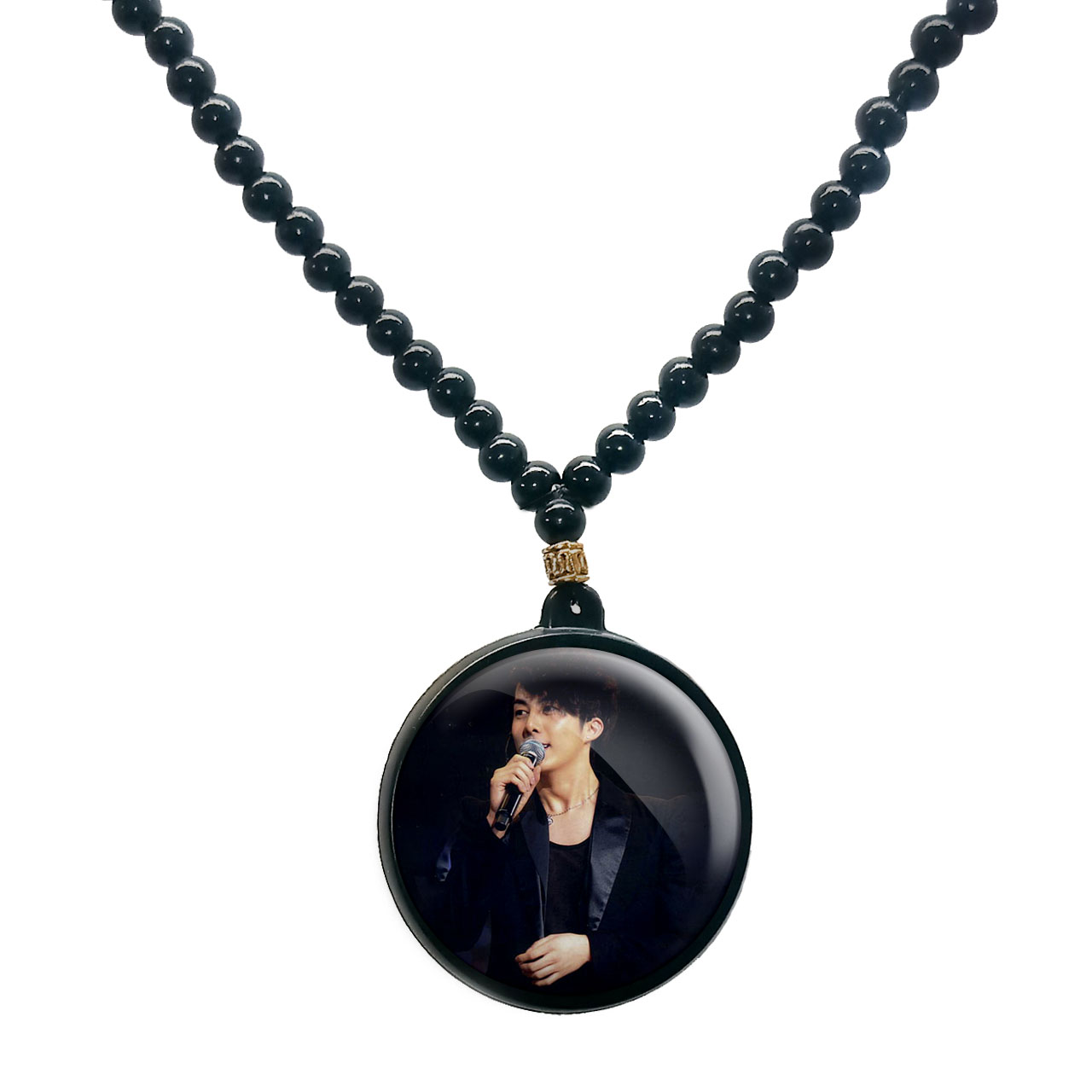 گردنبند پرمانه طرح ss501 کد pmd.19250 مدل دو طرفه