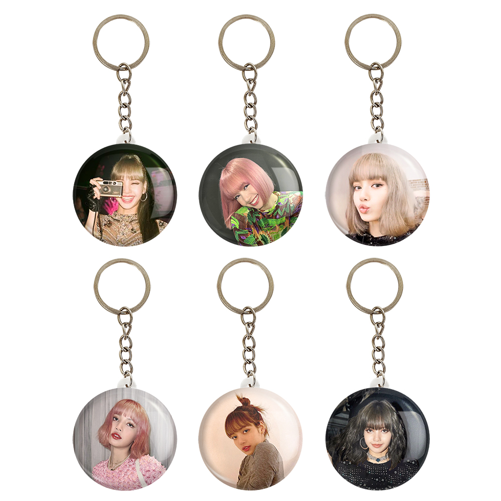 جاکلیدی خندالو مدل لیسا بلک پینک کد 696B مجموعه 6 عددی