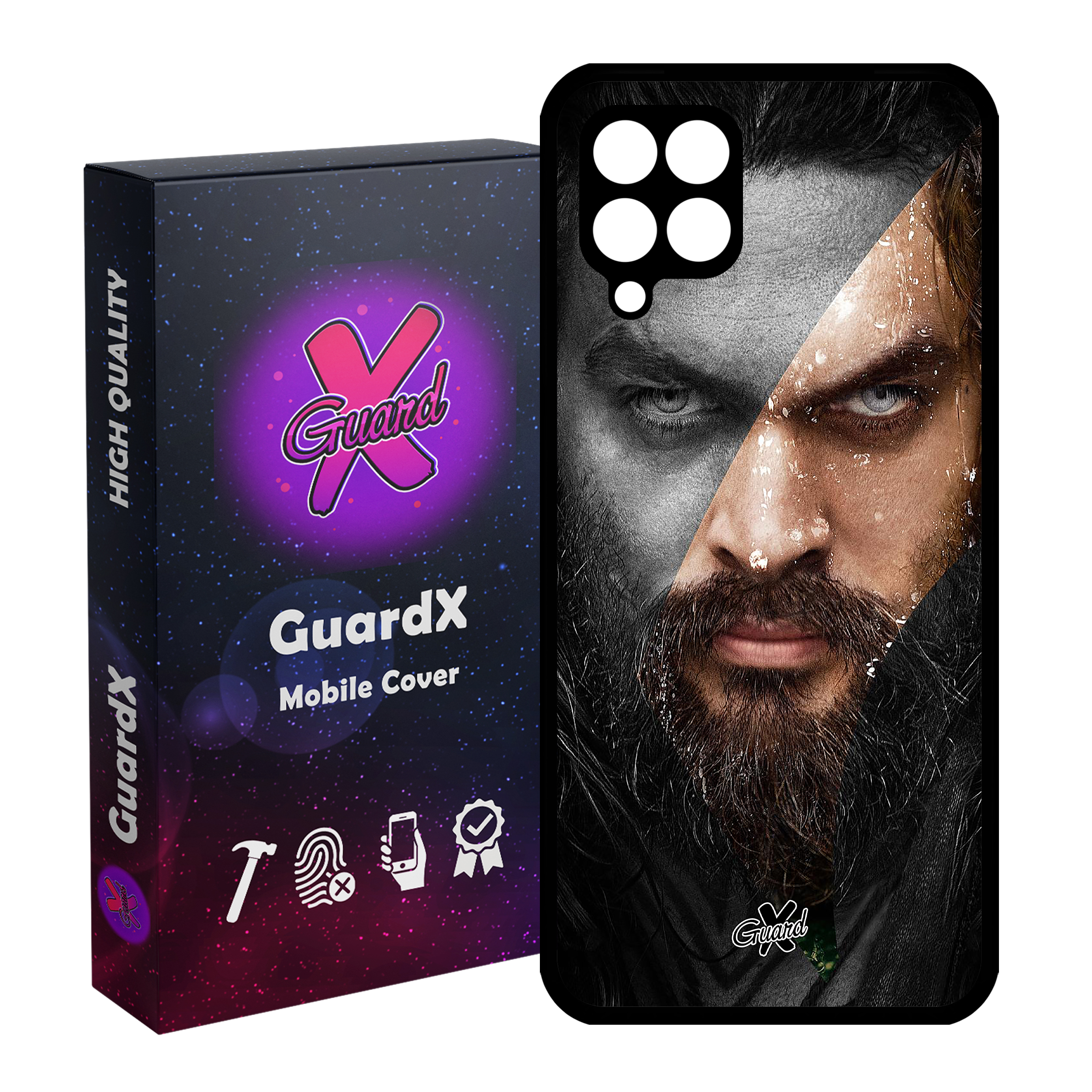 کاور گارد ایکس طرح Aqua Man مدل Glass10362 مناسب برای گوشی موبایل سامسونگ Galaxy A12