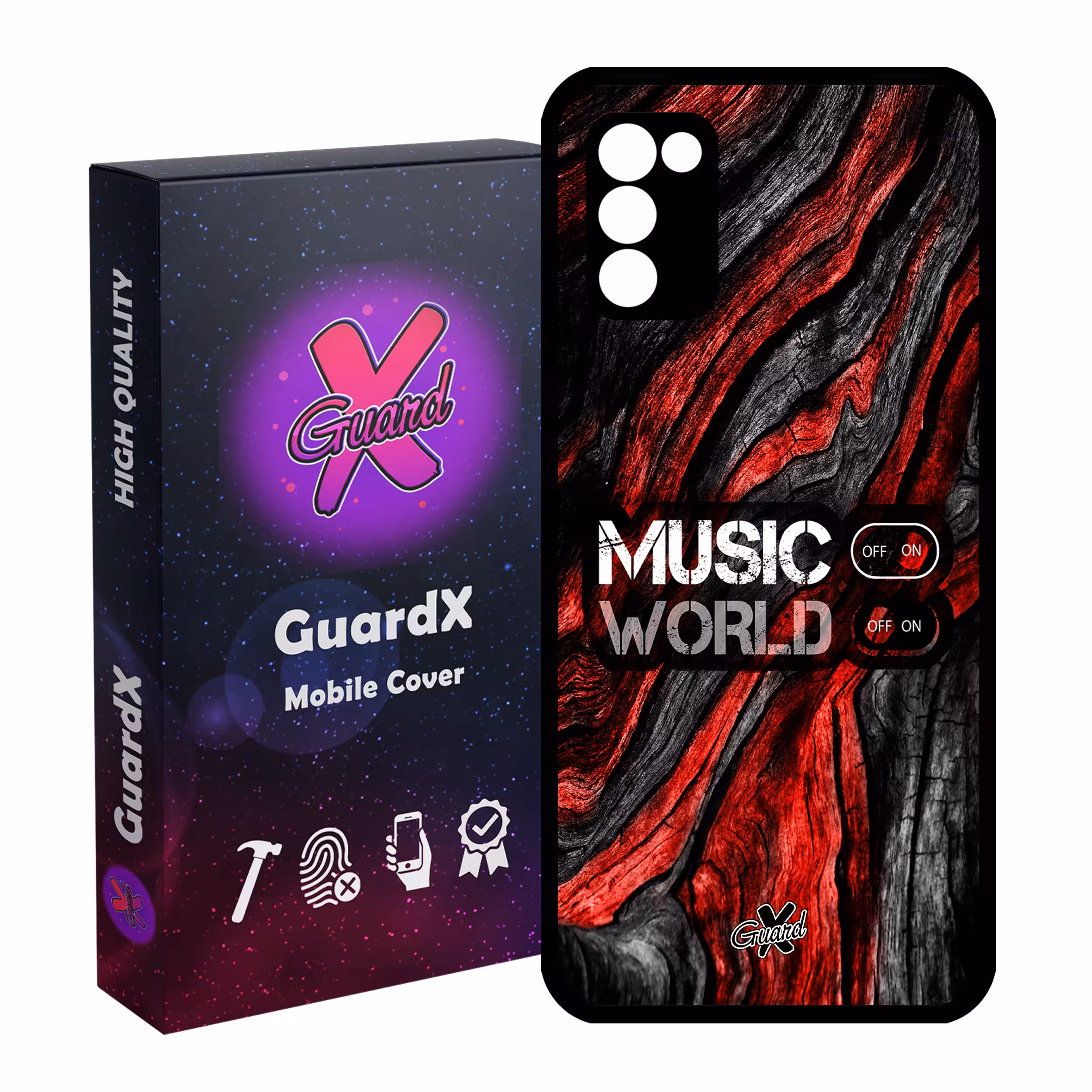 کاور گارد ایکس طرح Music مدل Glass10160 مناسب برای گوشی موبایل سامسونگ Galaxy A02s / M02s