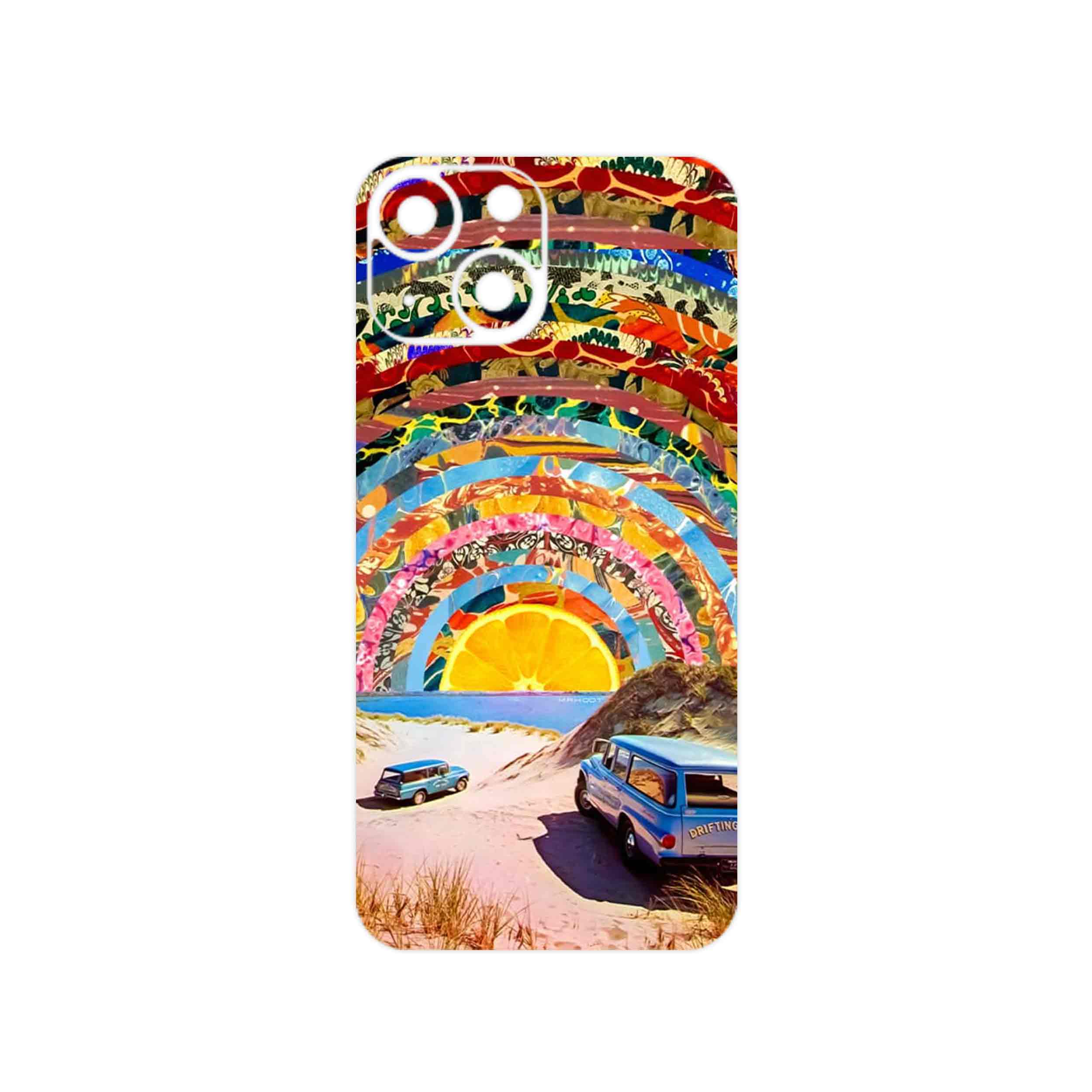 برچسب پوششی ماهوت مدل Collage of Orange Sky مناسب برای گوشی موبایل اپل iPhone 13 Mini