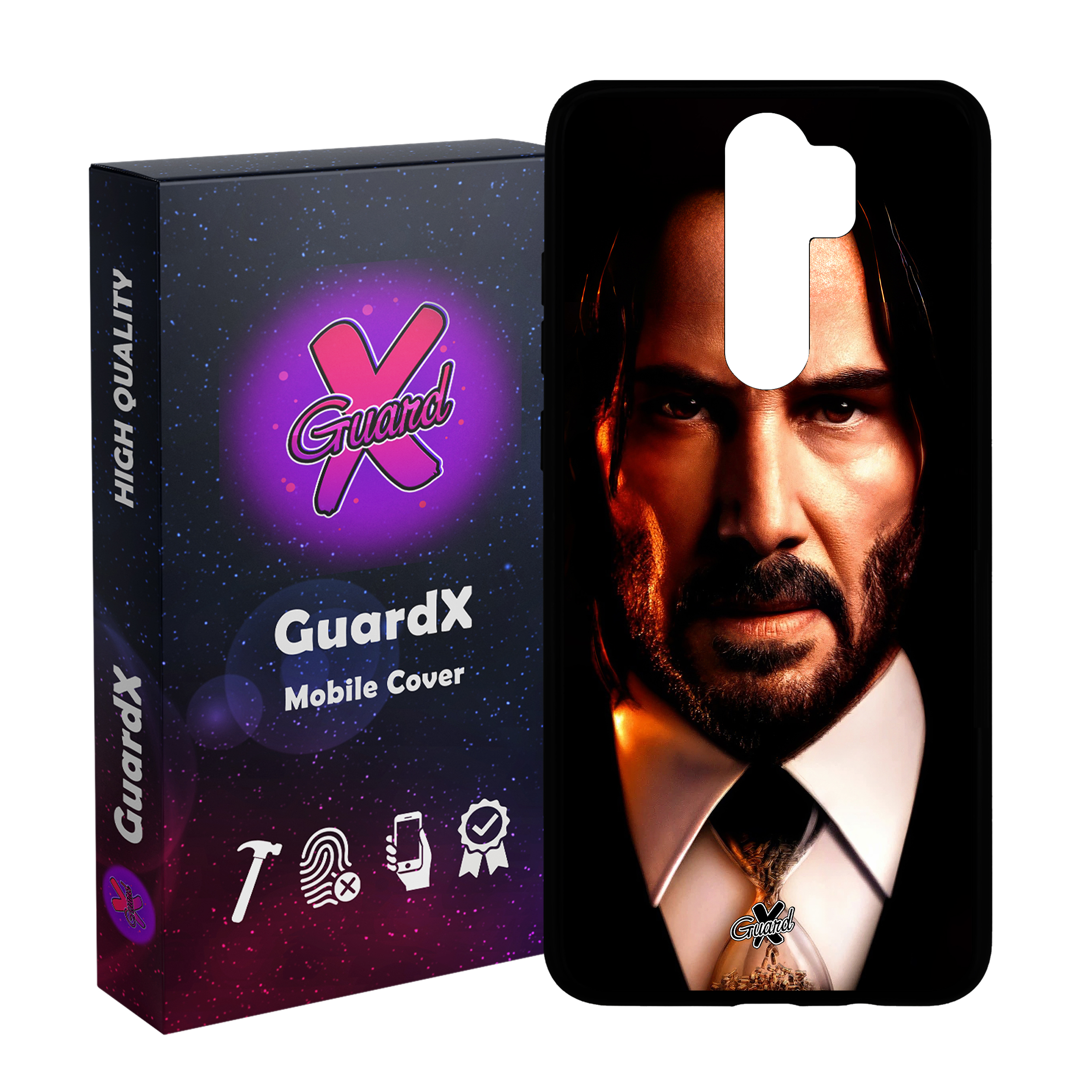 کاور گارد ایکس طرح جان ویک مدل Glass10573 مناسب برای گوشی موبایل شیائومی Redmi Note 8 Pro