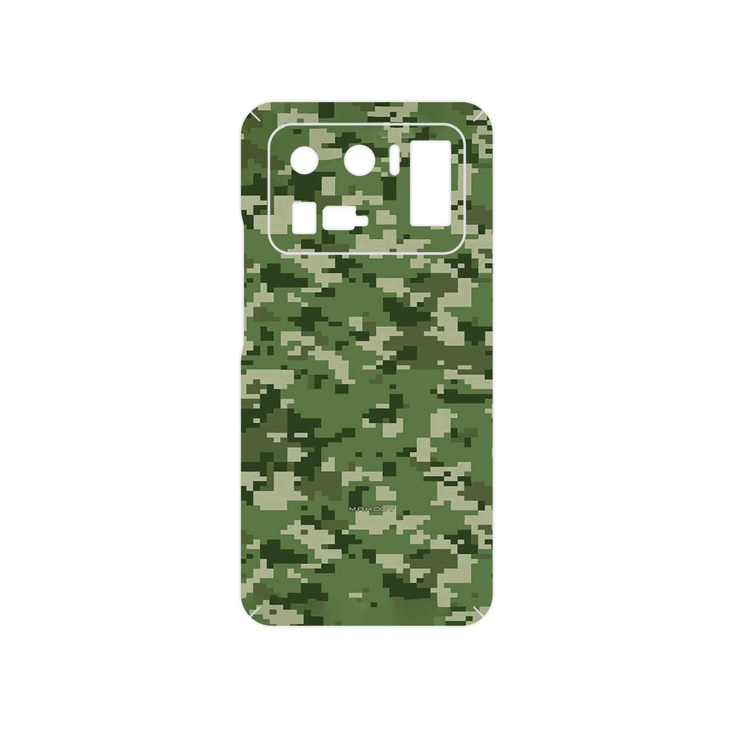 برچسب پوششی ماهوت مدل Army_Green_Pixel مناسب برای گوشی موبایل شیائومی Mi 11 Ultra