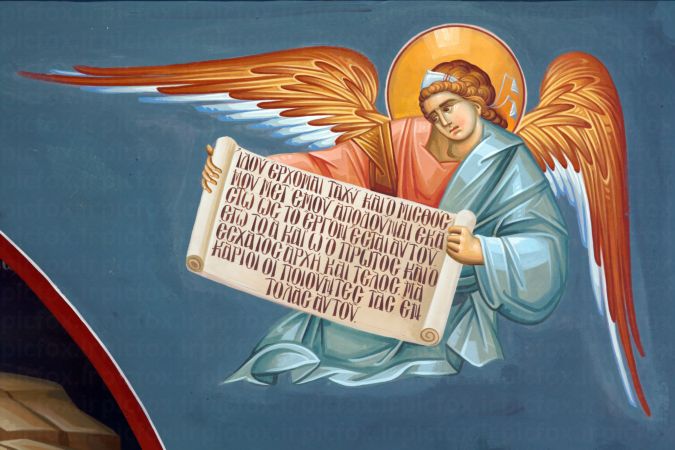 خرید و دانلود عکس فرشته جبرئیل، نگاره‌ای بیزانسی از پیام‌آور الهی | پیک فاکس | Pic Fox