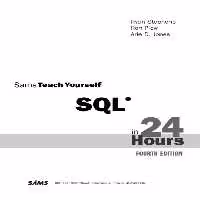 خرید و دانلود نسخه کامل کتاب Sams teach yourself SQL in 24 hours