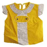 پیش بند نوزاد یقه ب ب چیندار دكمه ای