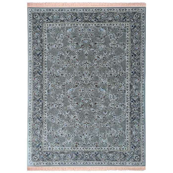 فرش ماشینی زمرد مشهد طرح افشان زمینه سیلور