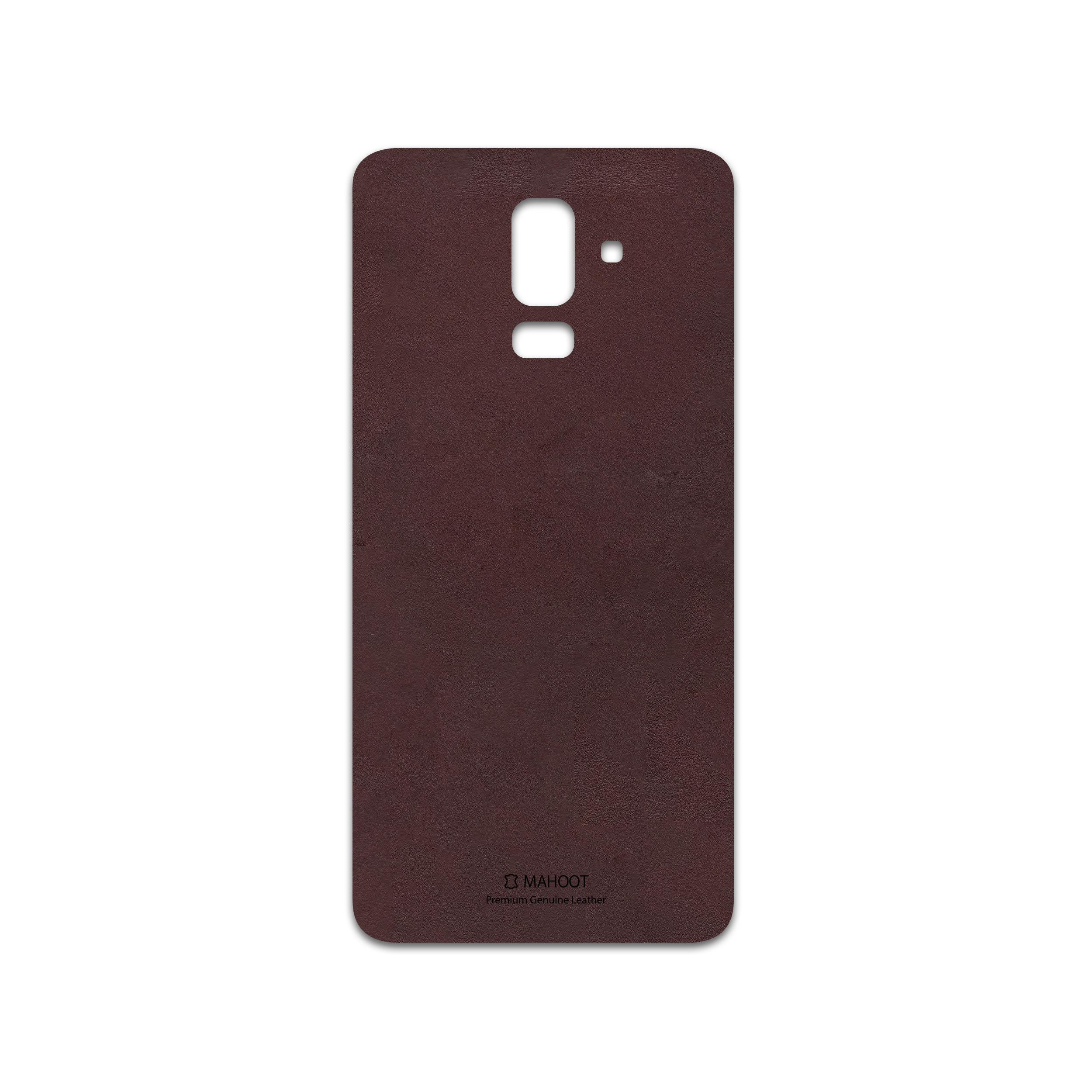 برچسب پوششی ماهوت مدل Matte-Dark-Brown-Leather مناسب برای گوشی موبایل سامسونگ Galaxy J8