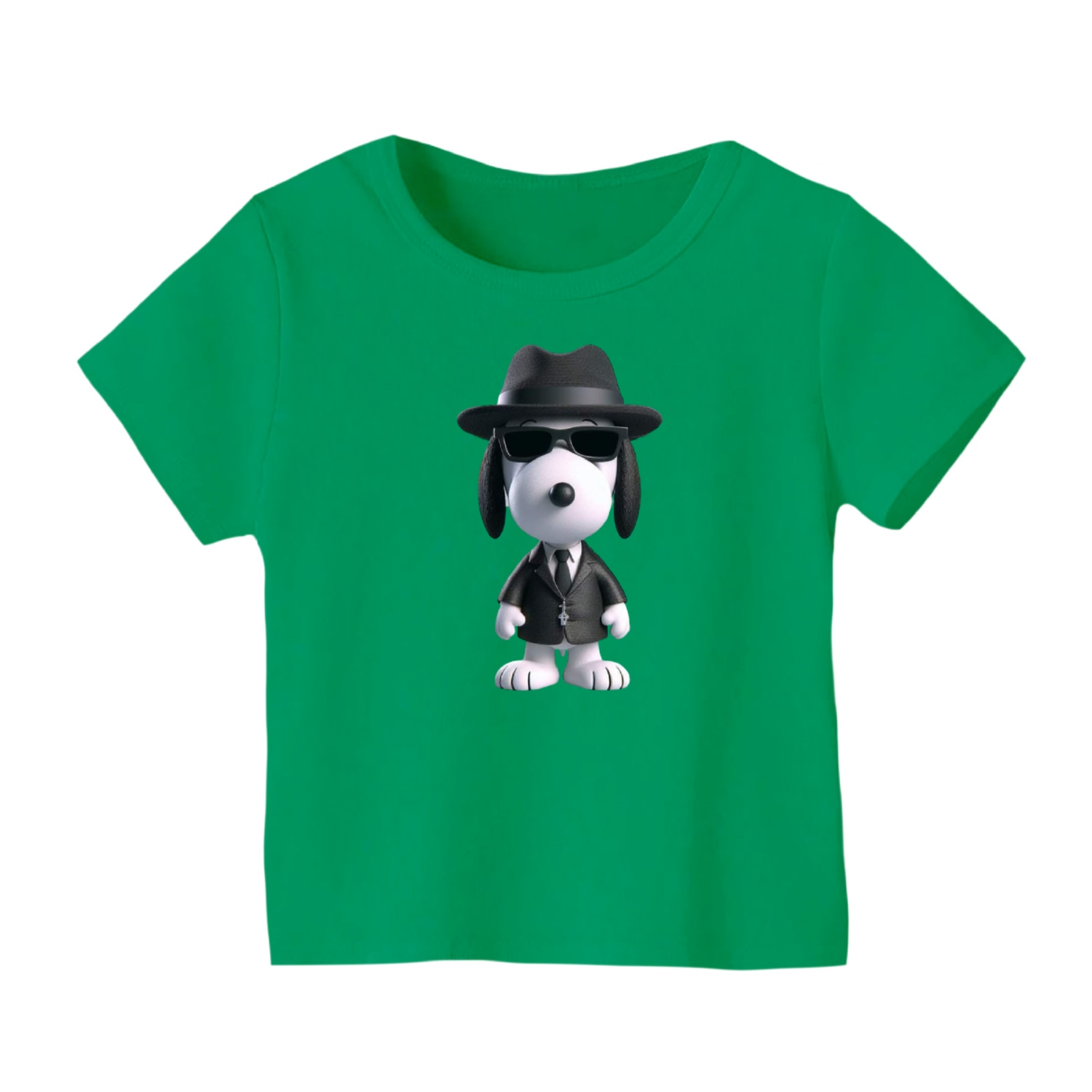 تی شرت آستین کوتاه بچگانه مدل اسنوپی کد 29 رنگ سبز