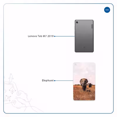 برچسب پوششی ماهوت مدل Elephant مناسب برای تبلت لنوو Tab M7 2019