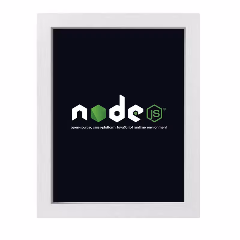 تابلو طرح برنامه نویسی نود جی‌اس مدل Node js | دنیای قاب