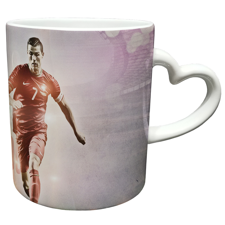 ماگ مدل دسته قلبی طرح رونالدو کد 134