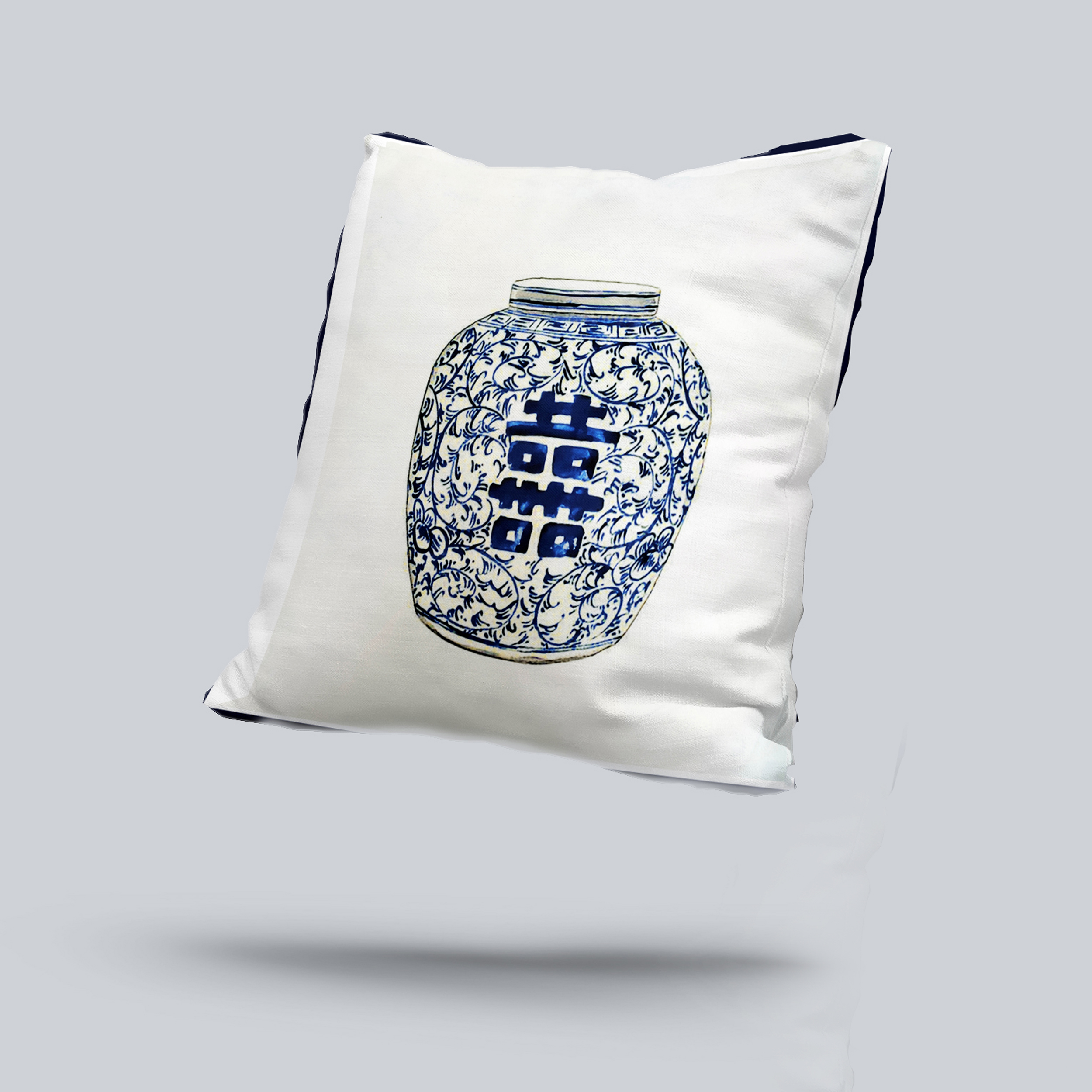 کاور کوسن مدل گلدان چینی