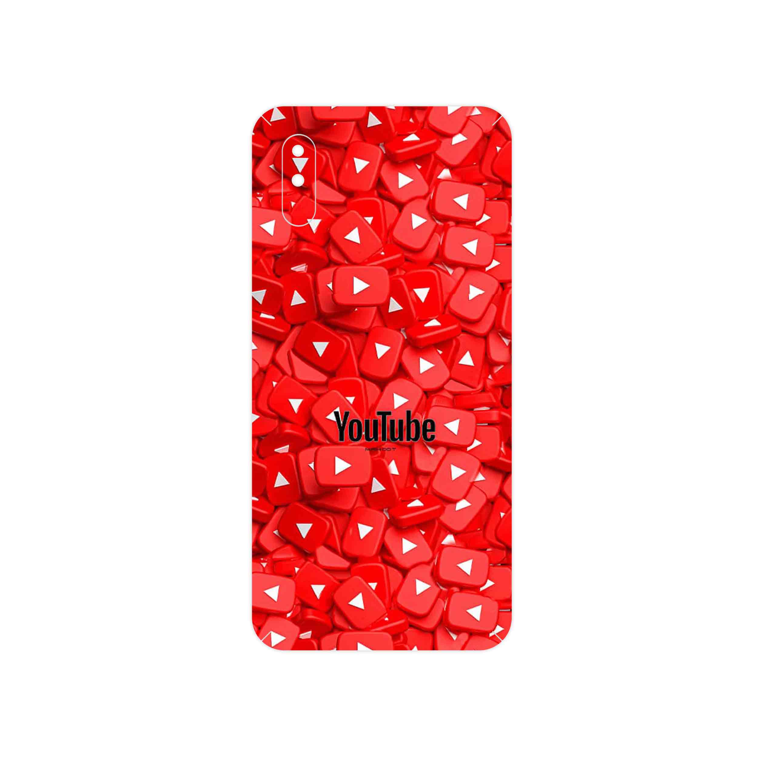 برچسب پوششی ماهوت مدل Youtube مناسب برای گوشی موبایل شیائومی Redmi 9i Sport