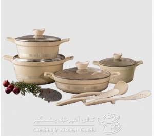 سرویس 11 پارچه صورتی کلاسیک یونیک مدل  UN-7708