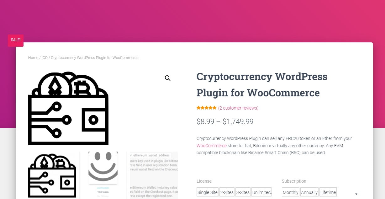 دانلود افزونه Cryptocurrency Product for WooCommerce Professional