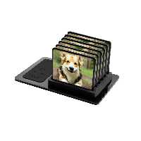 زیر لیوانی ماهوت مدل Dog-2 بسته 6 عددی