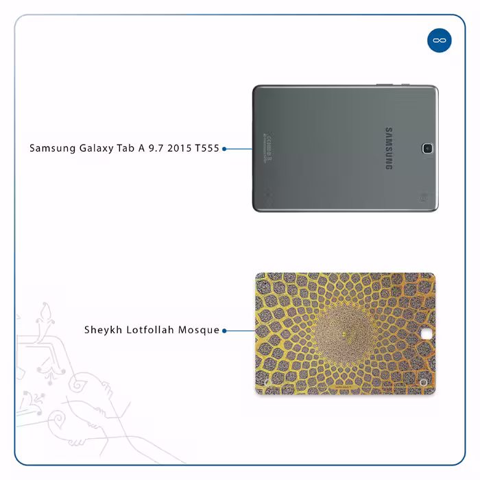 برچسب پوششی ماهوت مدل Iran-Tile2 مناسب برای تبلت سامسونگ Galaxy Tab A 9.7 2015 T555