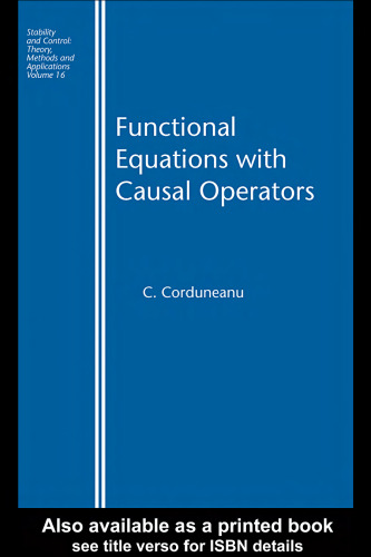 خرید و دانلود نسخه کامل کتاب Functional equations with causal operators