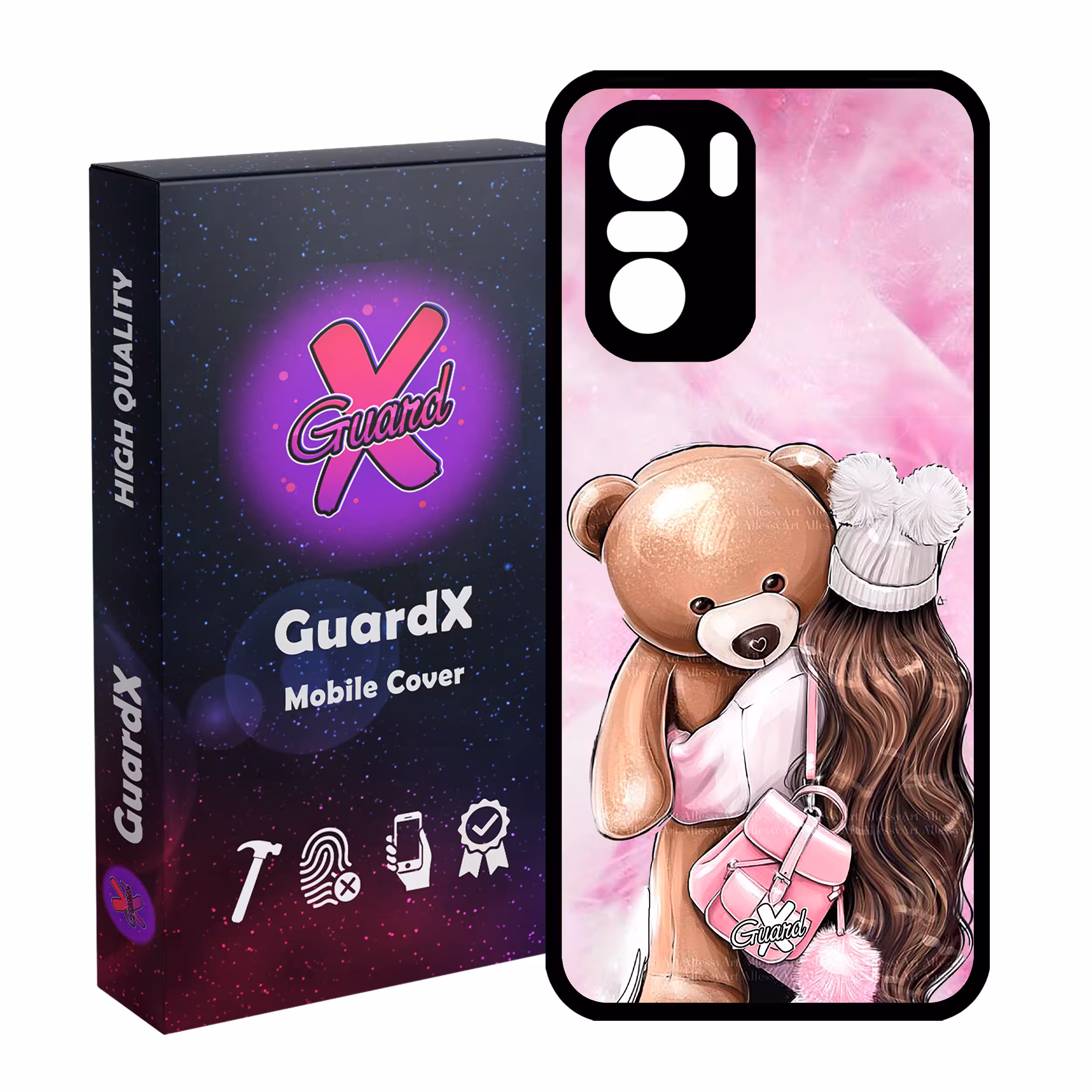 کاور گارد ایکس طرح Girl مدل Glass10088 مناسب برای گوشی موبایل شیائومی Poco F3/MI 11X/MI 11X Pro/Redmi K40/K40 Pro