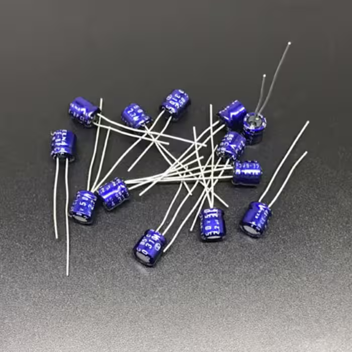 خازن 2.2 میکروفاراد 50 ولت کد Ca2.2uf-50V بسته 6 عددی