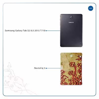 برچسب پوششی ماهوت مدل Nastaliq-5 مناسب برای تبلت سامسونگ Galaxy Tab S2 8.0 2015 T710