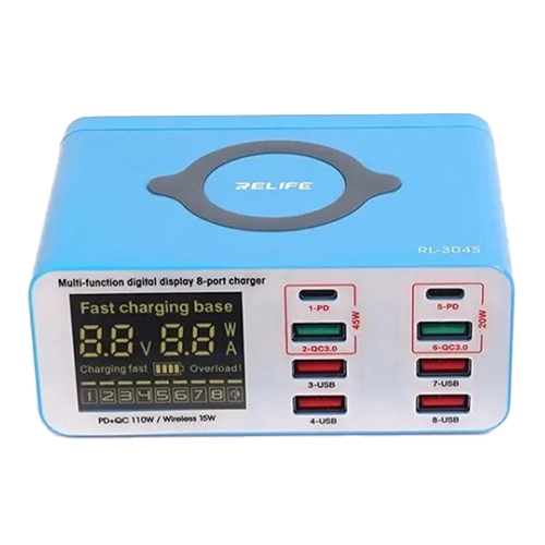 شارژر 8 پورت ریلایف Relife rl-304s