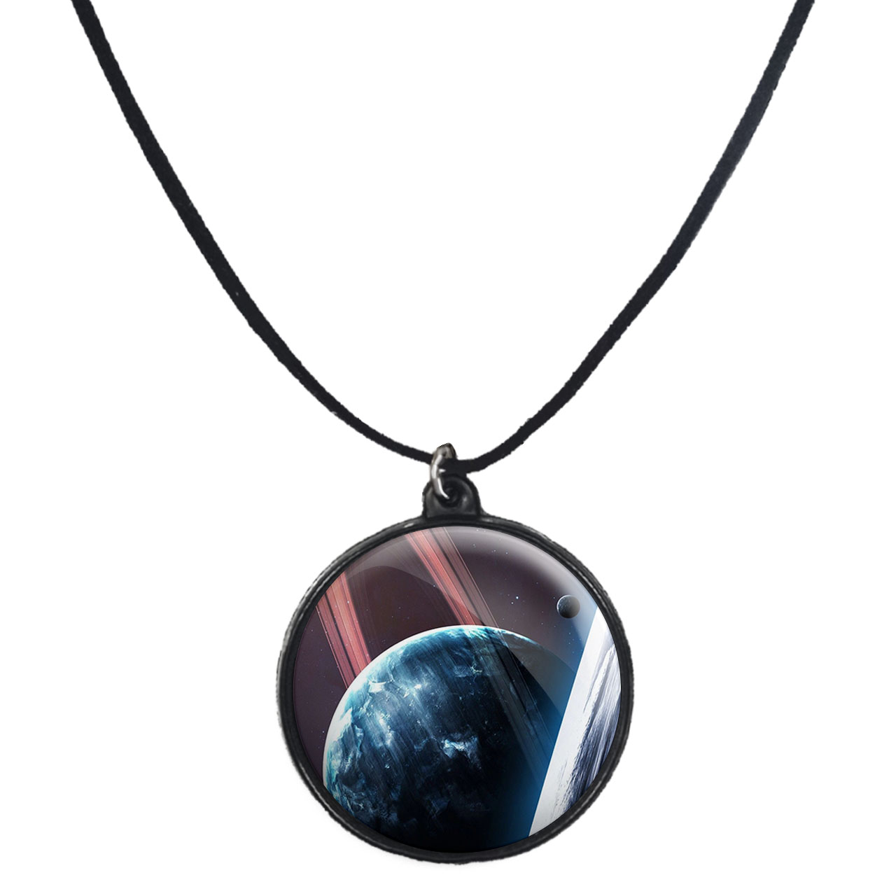 گردنبند پرمانه طرح سیاره ها کد pmb.25100 مدل دو طرفه