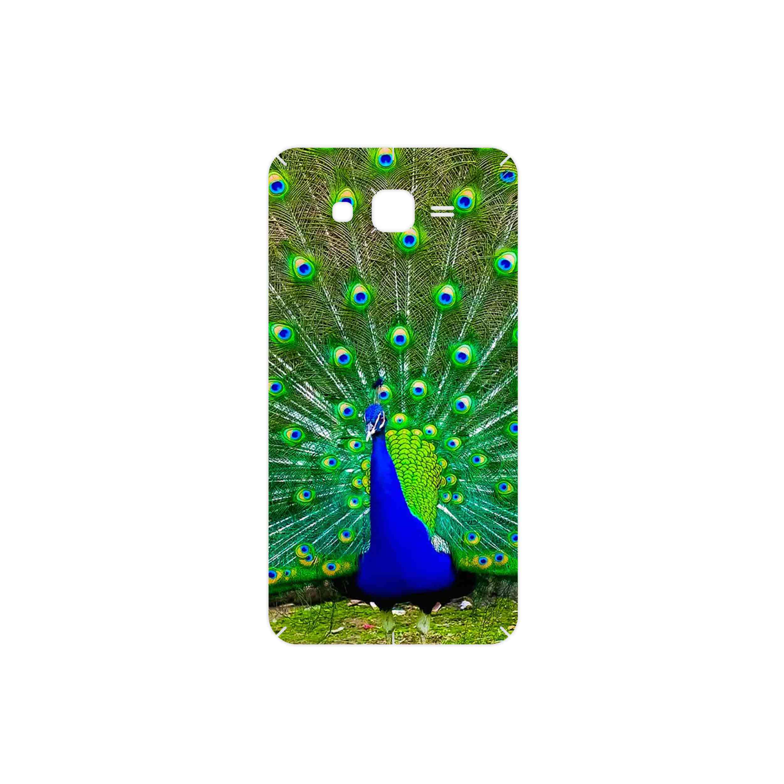 برچسب پوششی ماهوت مدل Peacock مناسب برای گوشی موبایل سامسونگ Galaxy J7 2015
