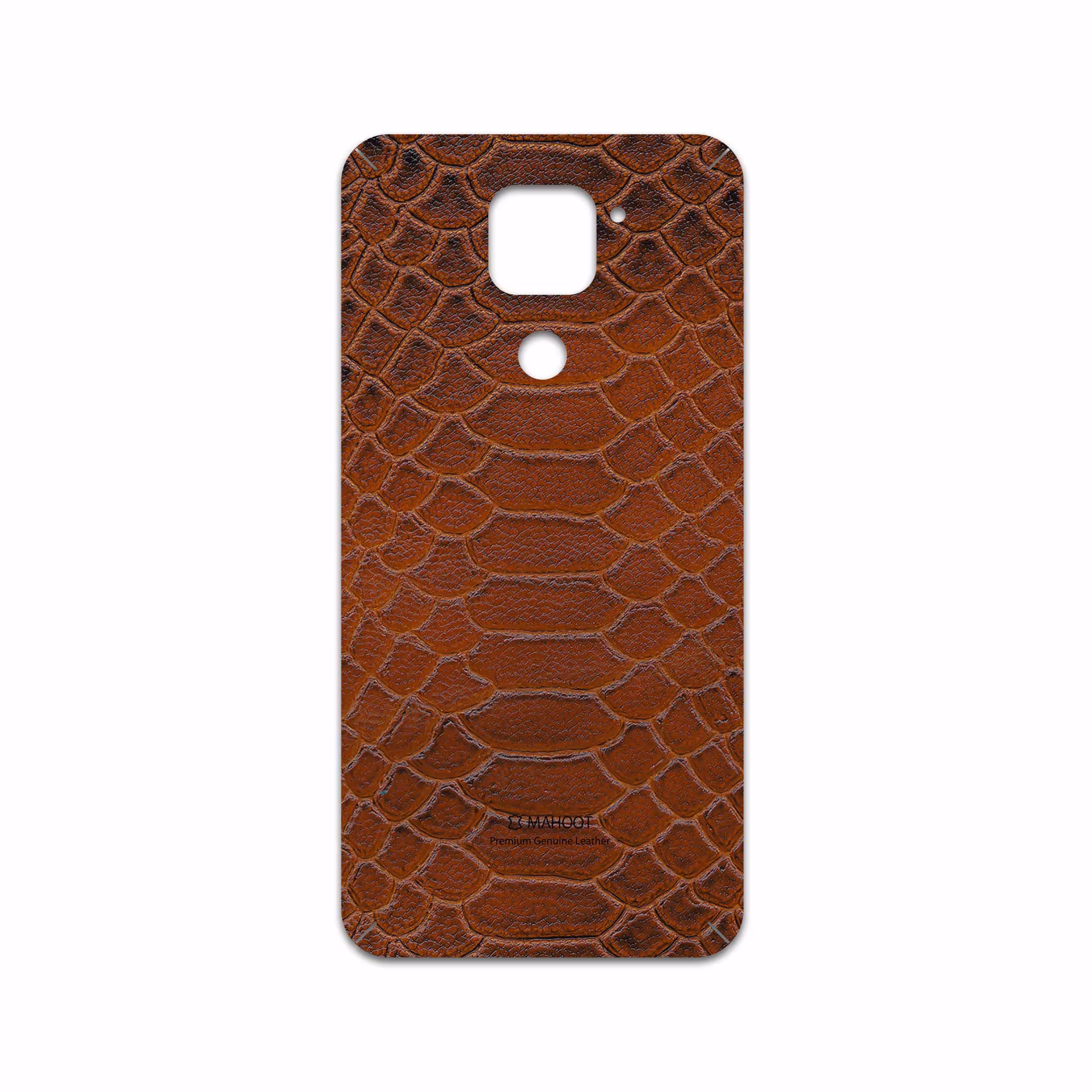 برچسب پوششی ماهوت مدل Brown-Snake-Leather مناسب برای گوشی موبایل شیائومی Redmi 10X