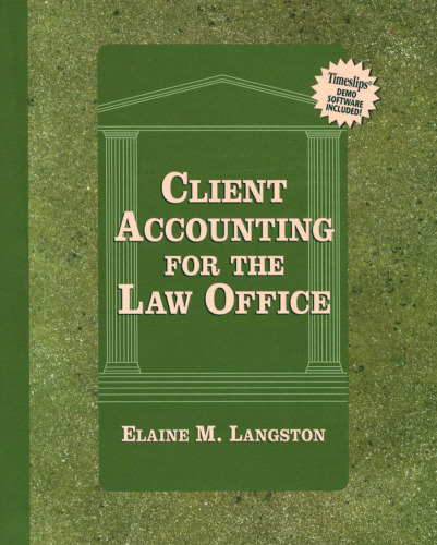 خرید و دانلود نسخه کامل کتاب Client Accounting for the Law Office (Lq-Paralegal)