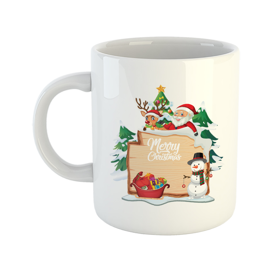 ماگ طرح بابانوئل و کریسمس مدل آدم برفی و هدیه 