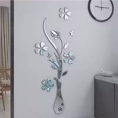 آینه مدل گل و گلدان