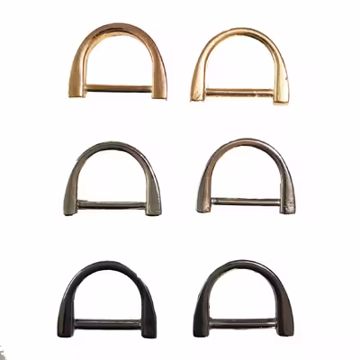یراق کیف دوزی مدل نیم گرد Y-2cm-6Clr بسته 6 عددی