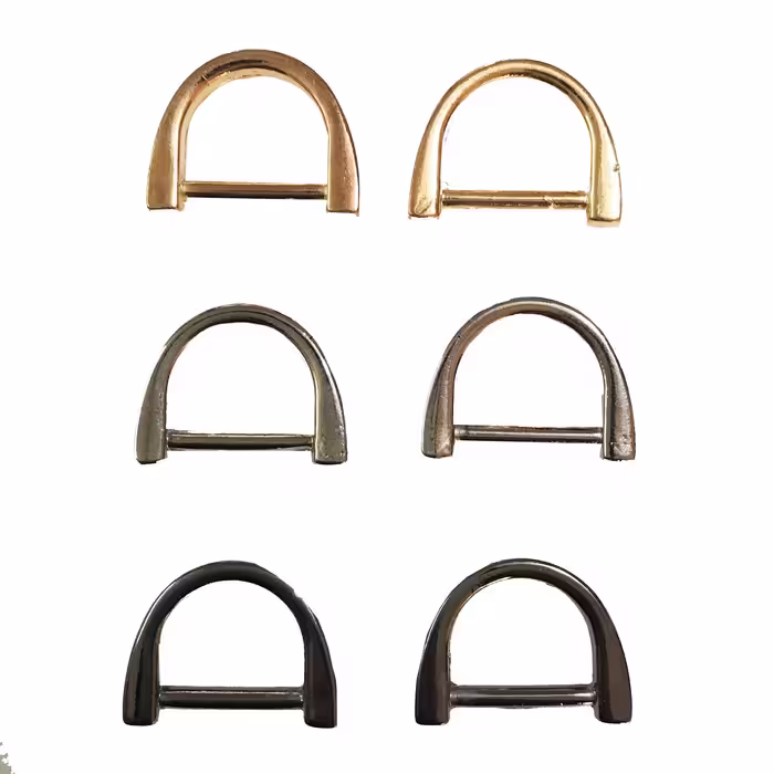 یراق کیف دوزی مدل نیم گرد Y-2cm-6Clr بسته 6 عددی