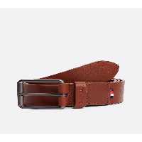 کمربند چند رنگ مردانه تسمه قابل تنظیم طراحی مستطیل شکل قهوه ای GVI Tommy Hilfiger