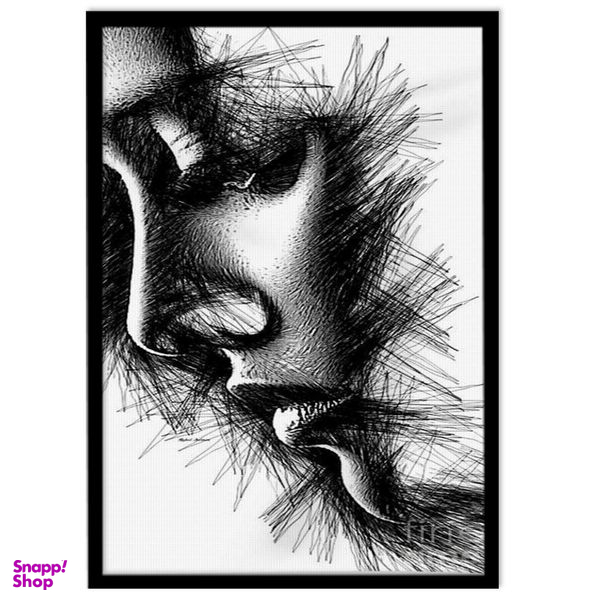 تابلو بکلیت طرح پرتره سیاه قلم مدل B-13981