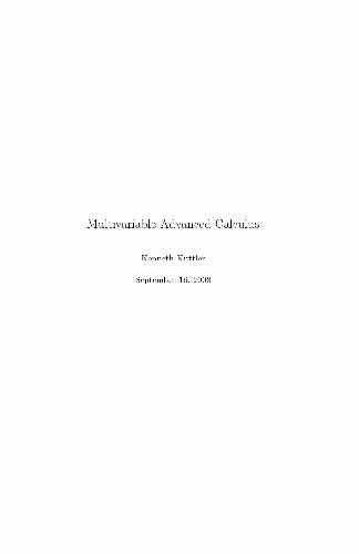 خرید و دانلود نسخه کامل کتاب Multivariable advanced calculus