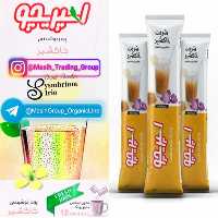 پودر نوشیدنی اُرگانیک (خاکشیر) اسپریچو با طعم زعفران فله بصورت (ساشه ای) تک عددی